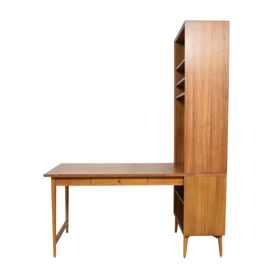 Tables West Elm  | West Elm Mid-Century Modern Modular Desk With Bookshelf