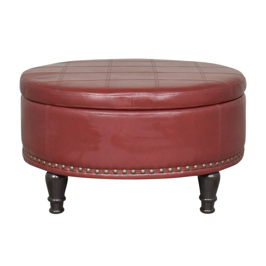 Storage Office Star  | Office Star Augusta Round Storage Ottoman