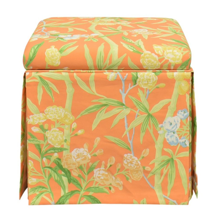 Storage The Inside  | The Inside Mandarin Lanai Skirted Storage Ottoman