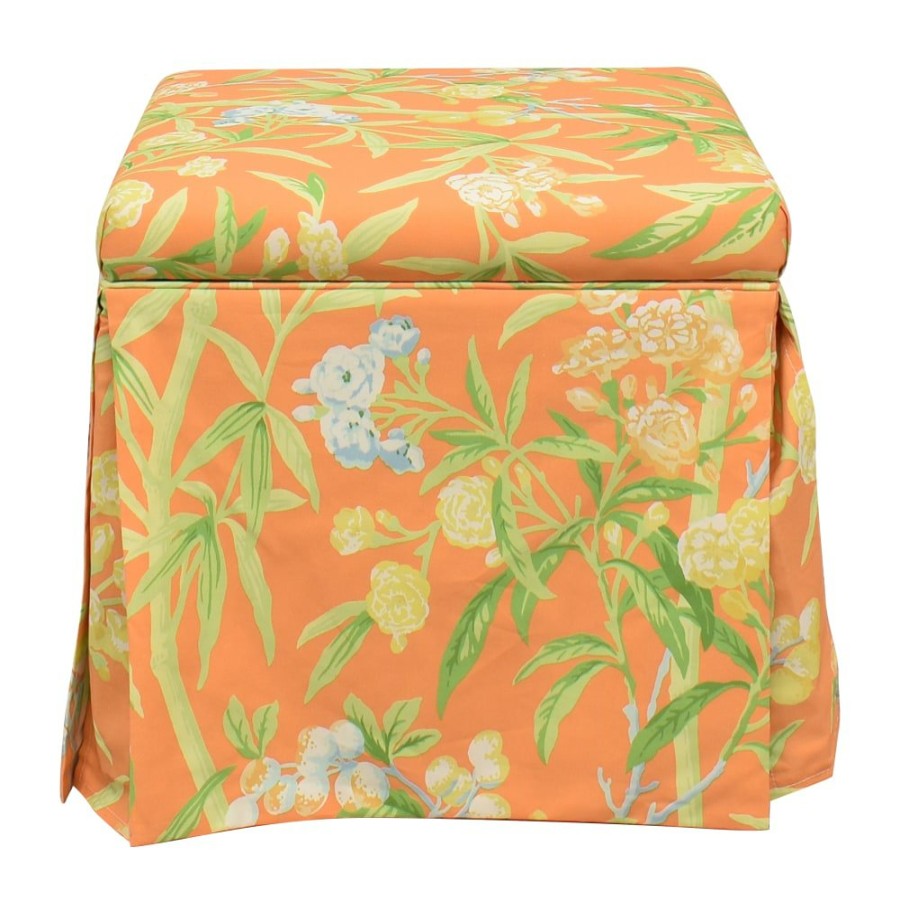 Storage The Inside  | The Inside Mandarin Lanai Skirted Storage Ottoman