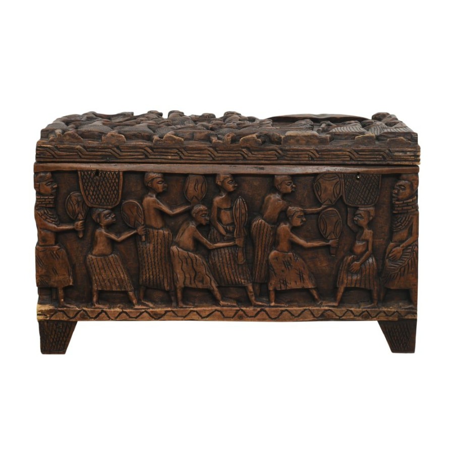 Storage Unknown  | Vintage Carved Storage Trunk