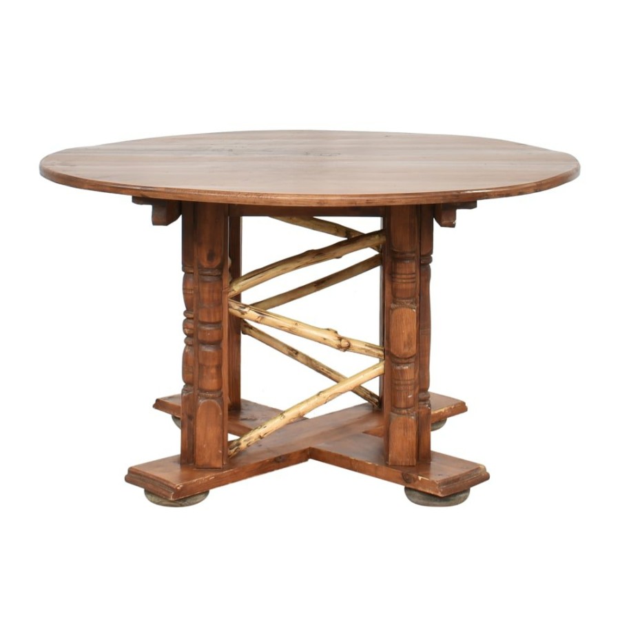 Tables Unknown  | Rustic Round Dining Table