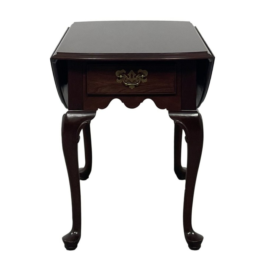 Tables Ethan Allen  | Ethan Allen Georgian Court Drop Leaf End Table