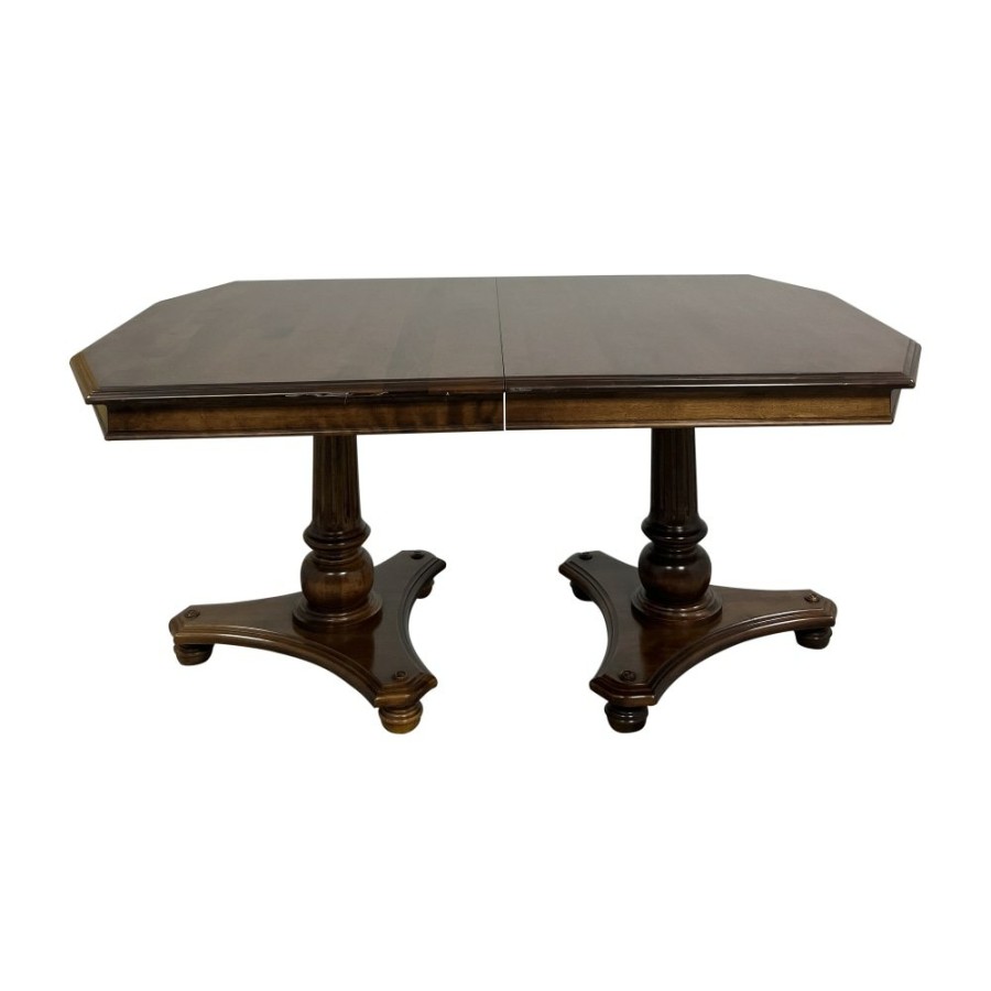 Tables Ethan Allen  | Ethan Allen Classic Manor Double Pedestal Dining Table