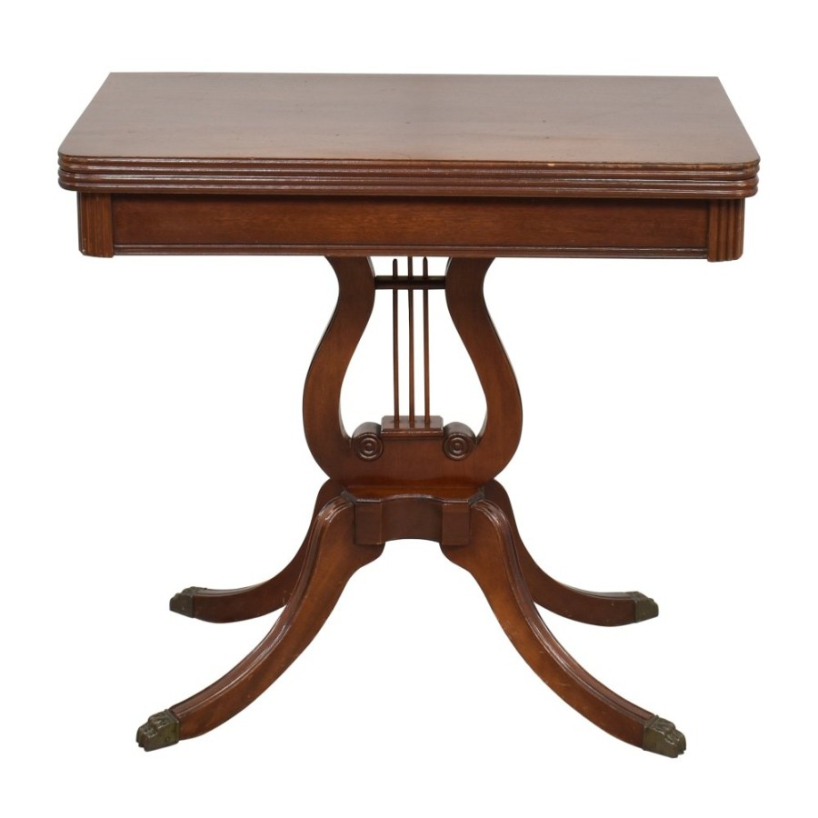 Tables Unknown  | Vintage Harp Base Expandable Game Table