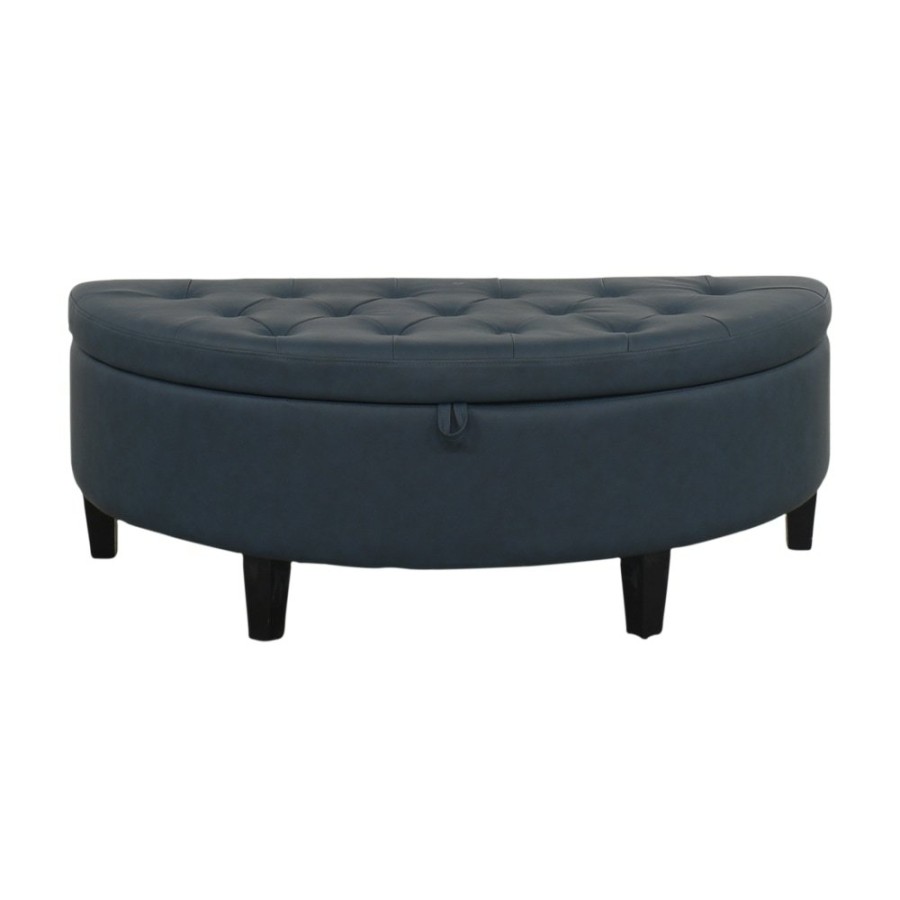 Storage Homcom  | Homcom Half Moon Storage Ottoman