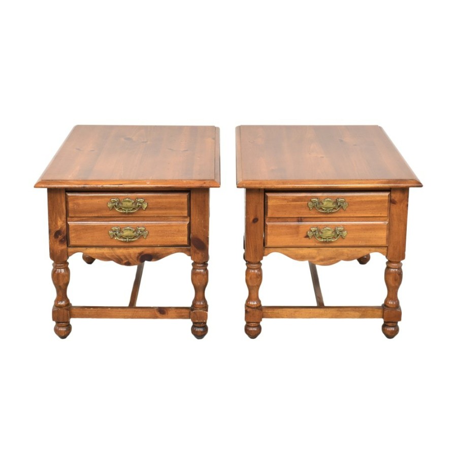 Tables Unknown  | Vintage Two Drawer Nightstands