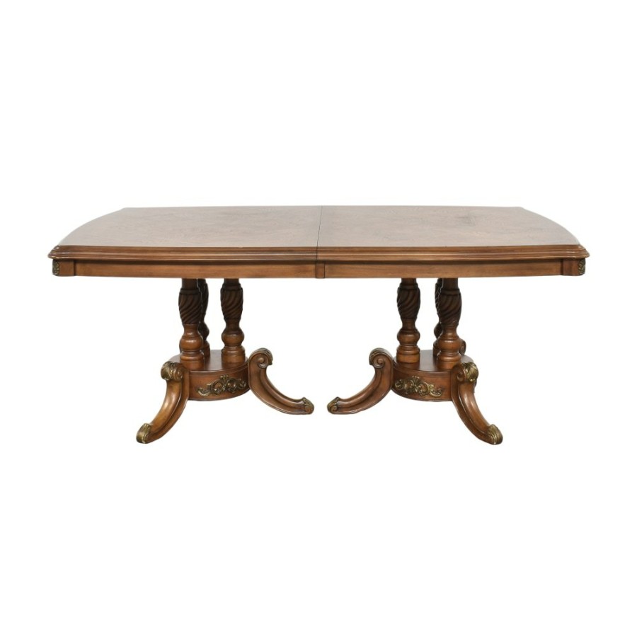 Tables Unknown  | Traditional Double Pedestal Extendable Dining Table