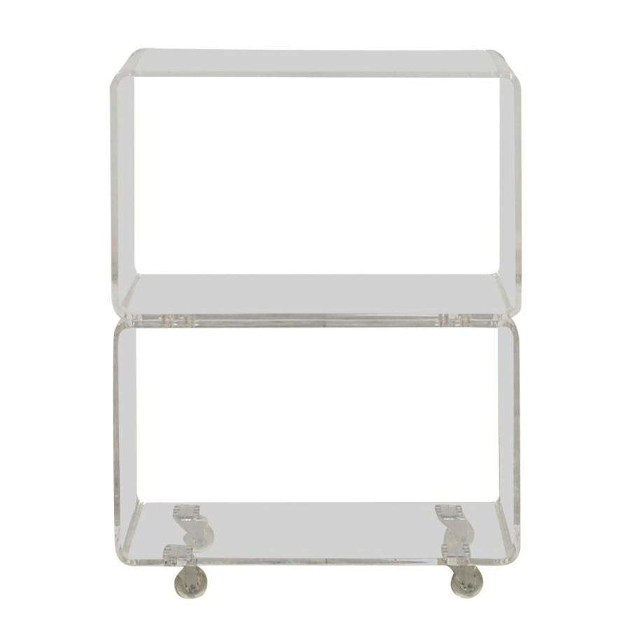 Tables CB2  | Cb2 Peekaboo Rolling Two Shelf