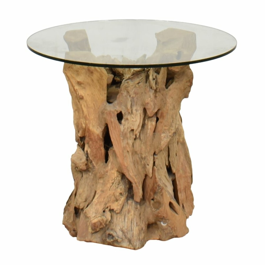 Tables Crate & Barrel  | Crate & Barrel Driftwood Round End Table