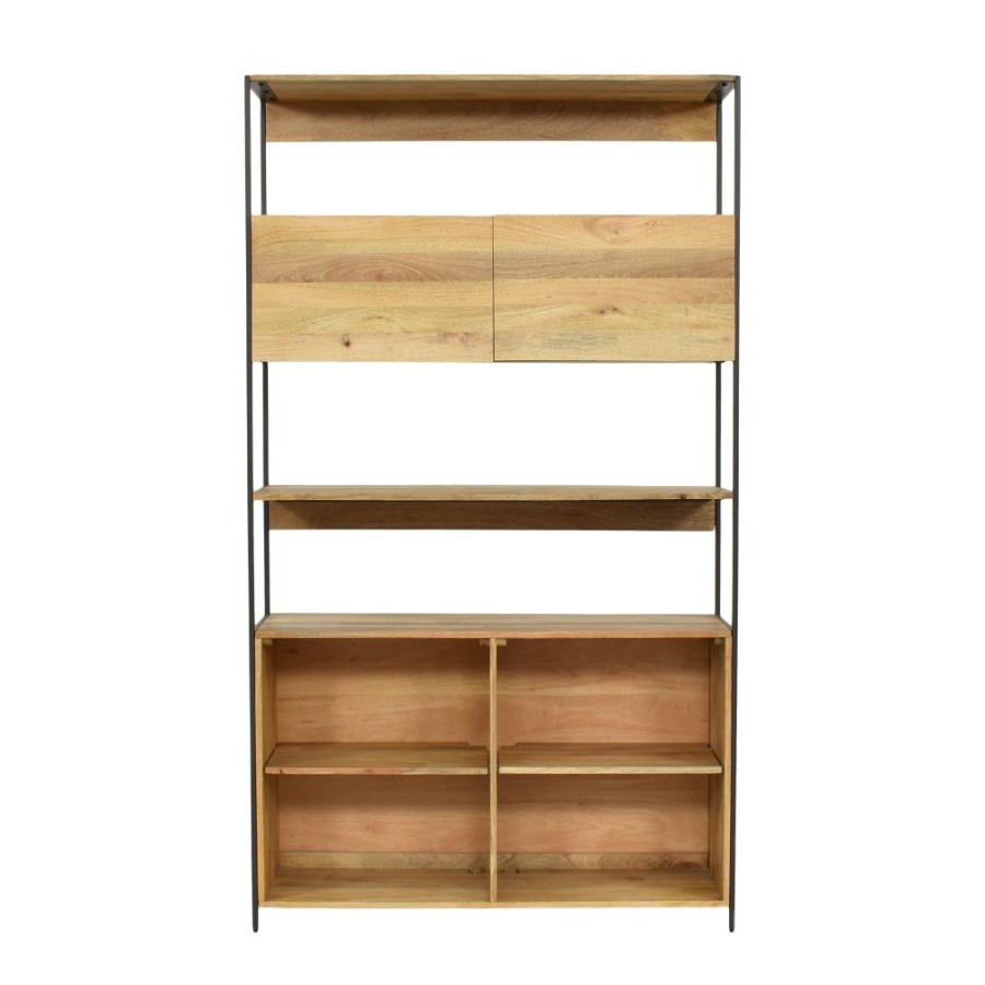 Storage West Elm  | West Elm Industrial Open And Closed Storage Bookcase