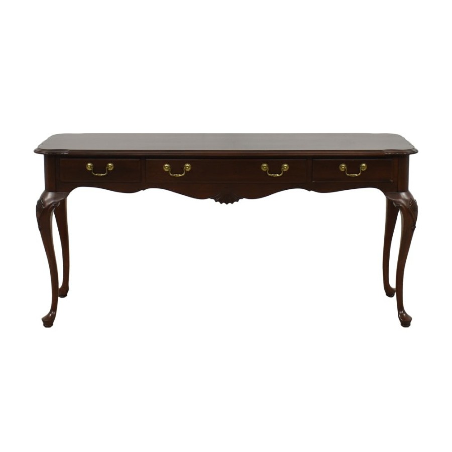 Tables Ethan Allen  | Ethan Allen Three Drawer Sofa Table