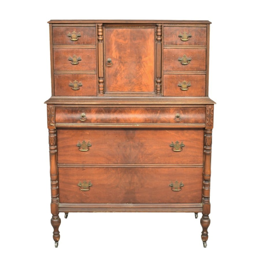 Storage Unknown  | Vintage Chippendale Chest On Chest