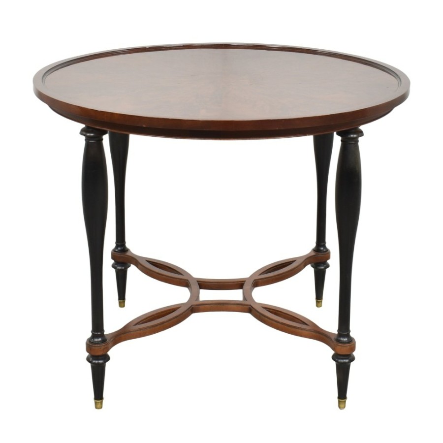 Tables Baker Furniture  | Baker Furniture Round Tray Top Side Table