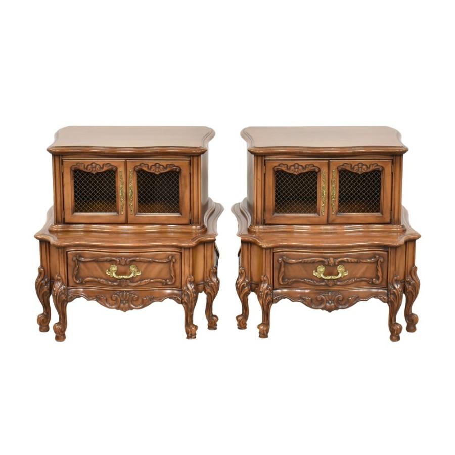 Tables Unknown  | French Provincial Cabinet Nightstands