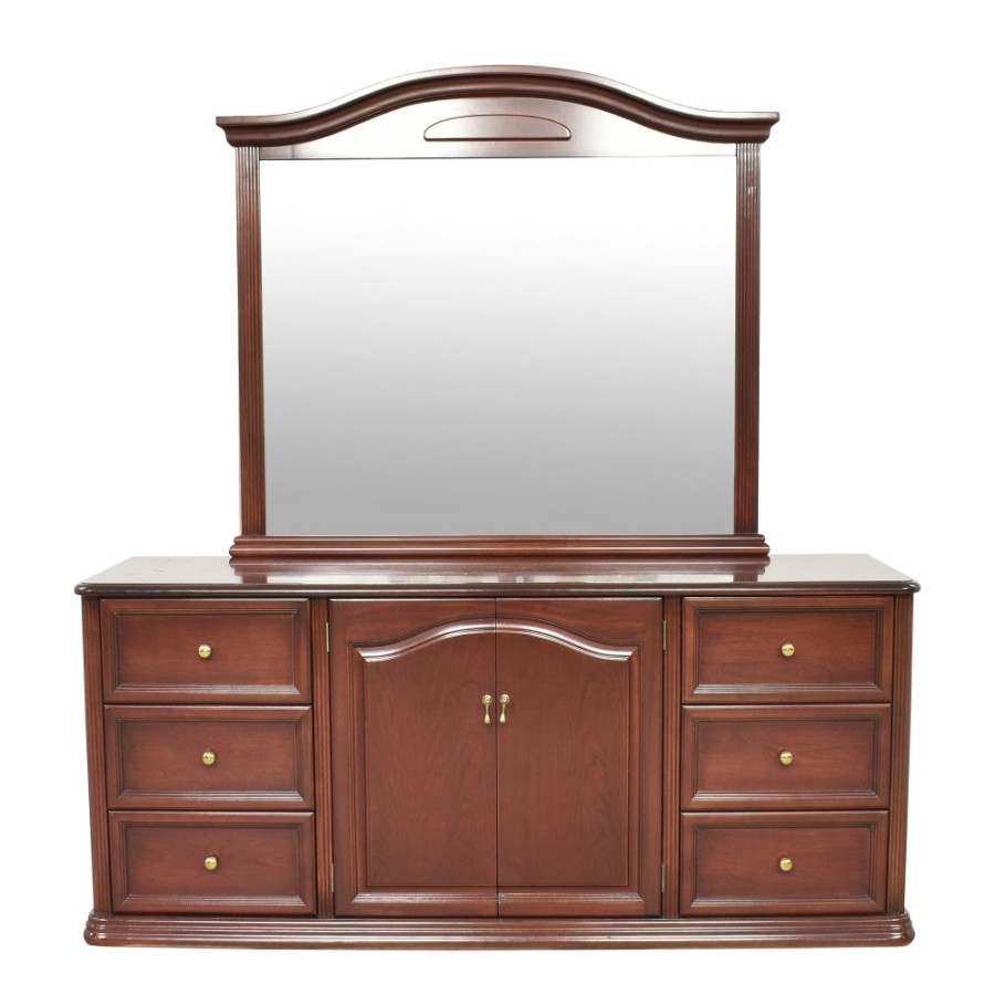 Storage Unknown  | Custom Traditional Six Drawer Dresser With Mirror