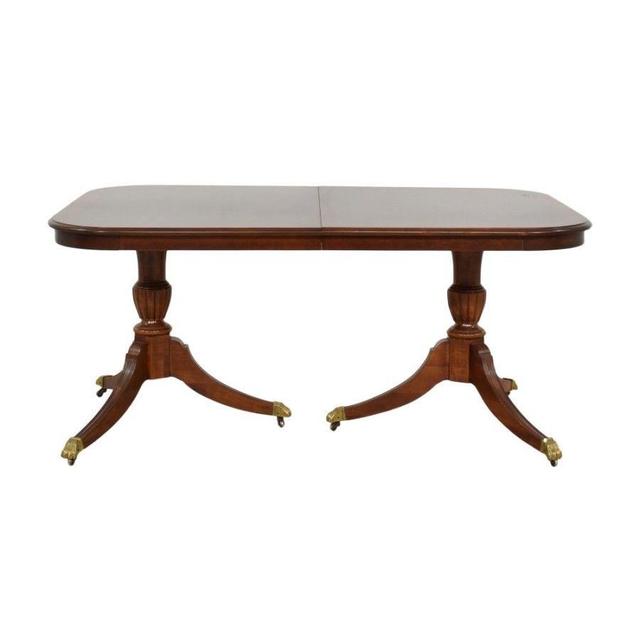 Tables Unknown  | Double Pedestal Extendable Dining Table