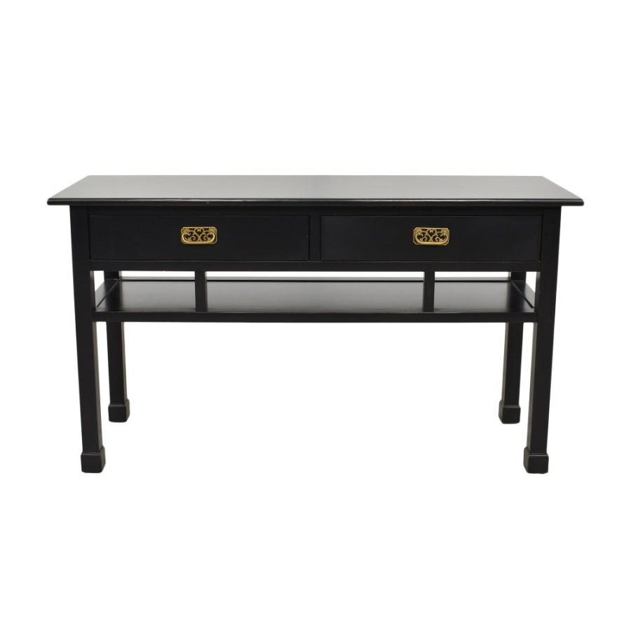 Tables Bernhardt  | Bernhardt Chinoiserie Two Drawer Console Table