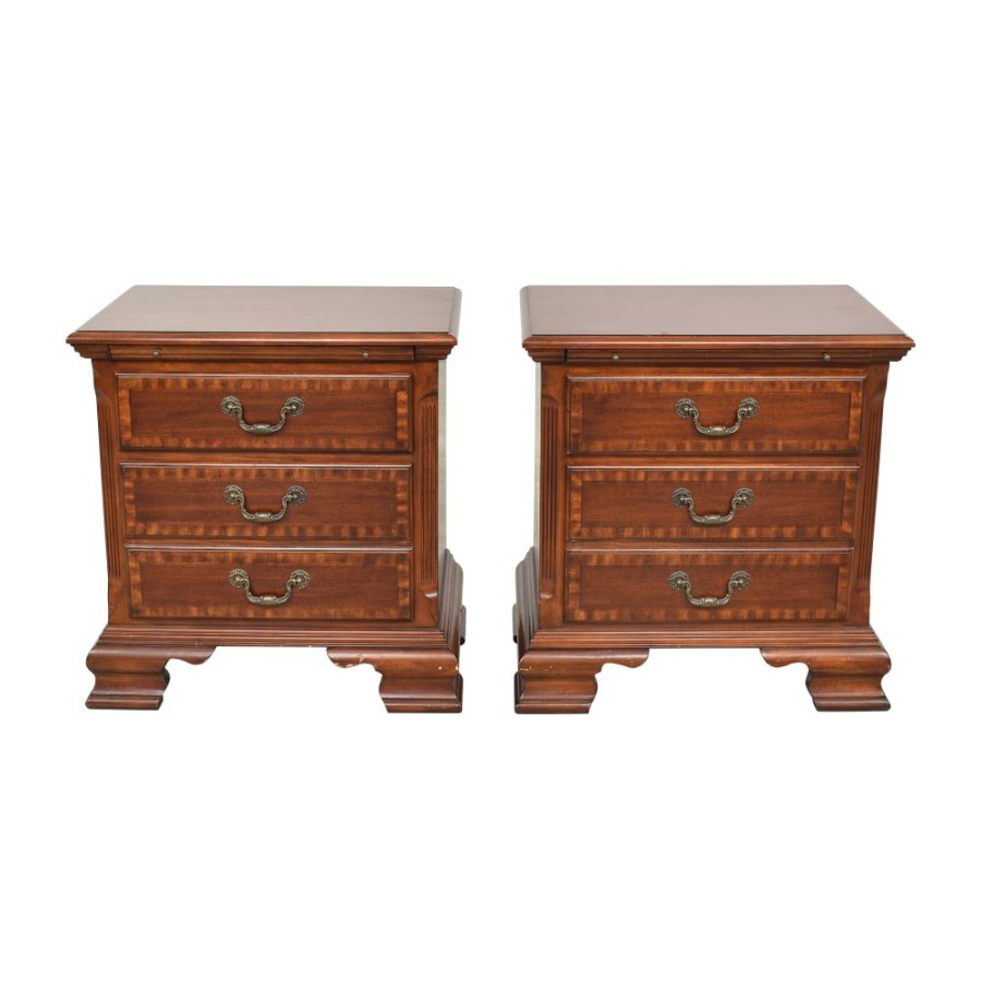 Tables Unknown  | Chippendale Three Drawer Nightstands