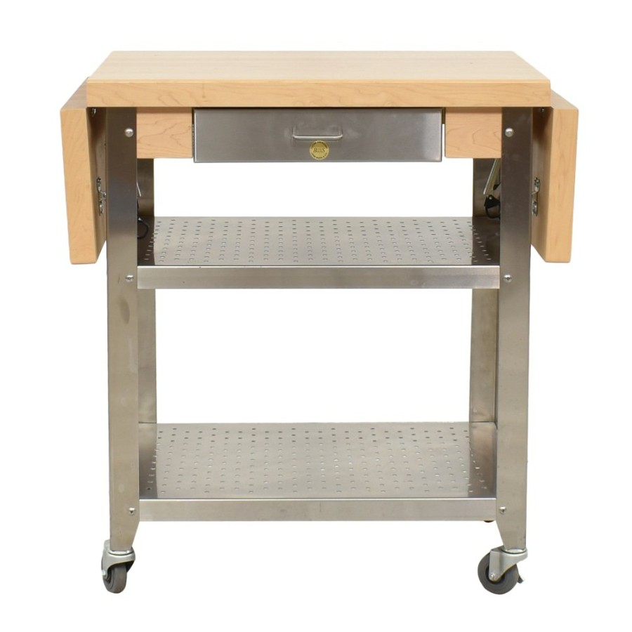 Tables John Boos  | John Boos Cucina Elegante Cart With Drop Leaves