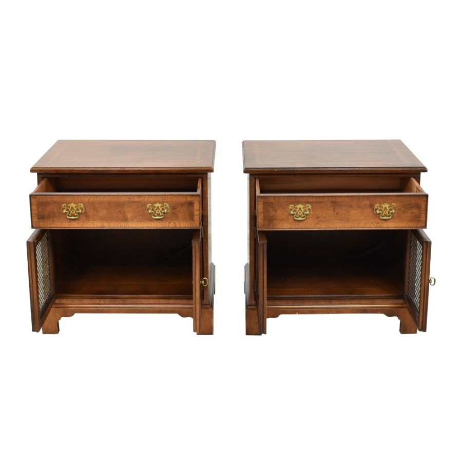 Tables Henredon Furniture  | Henredon Furniture 18Th Century Portfolio Nightstands