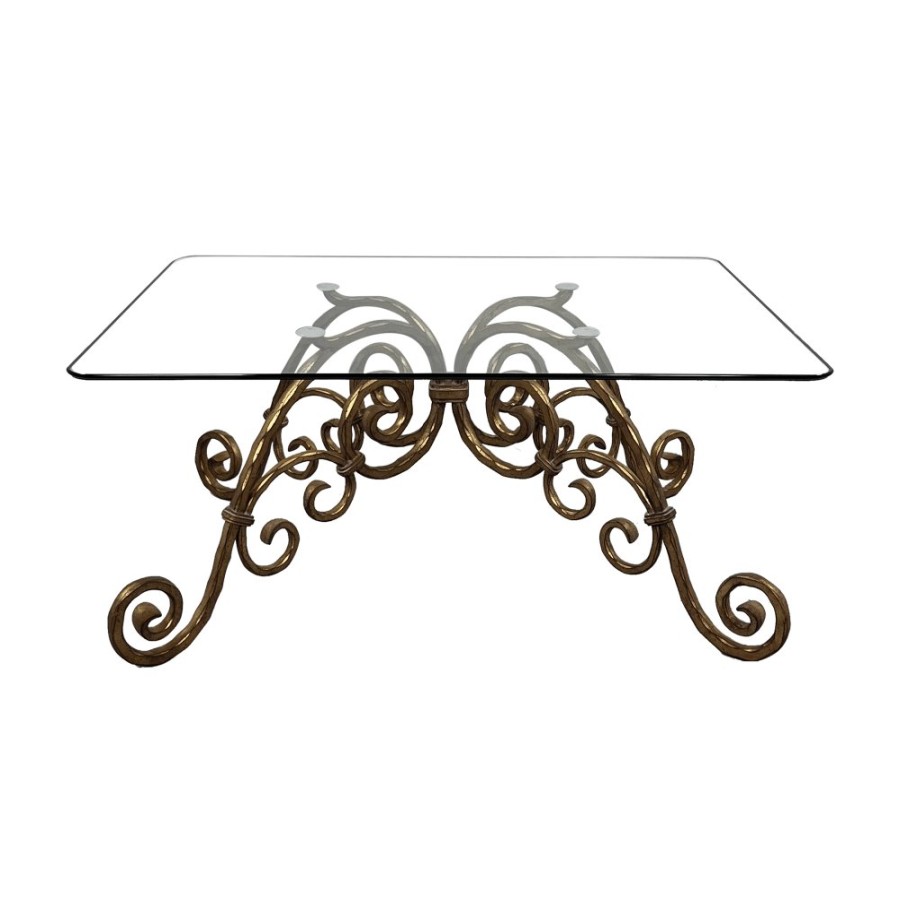 Tables Unknown  | Ornate Scrollwork Square Coffee Table