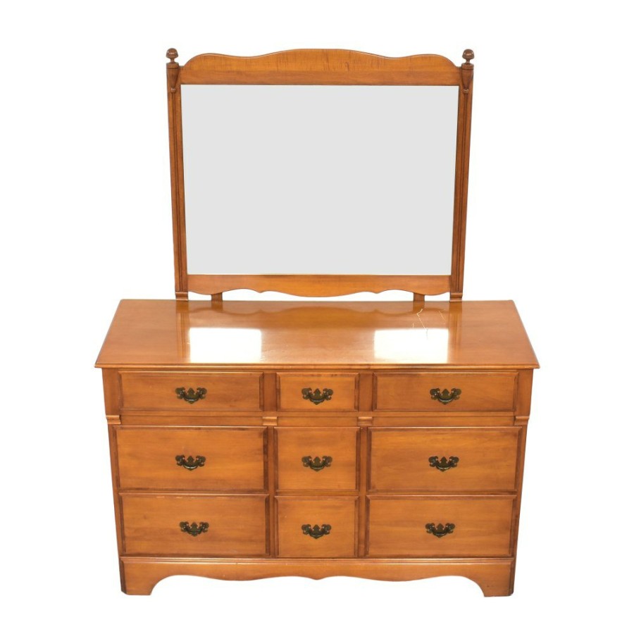 Storage Unknown  | Sterling House Chippendale Nine Drawer Dresser With Mirror