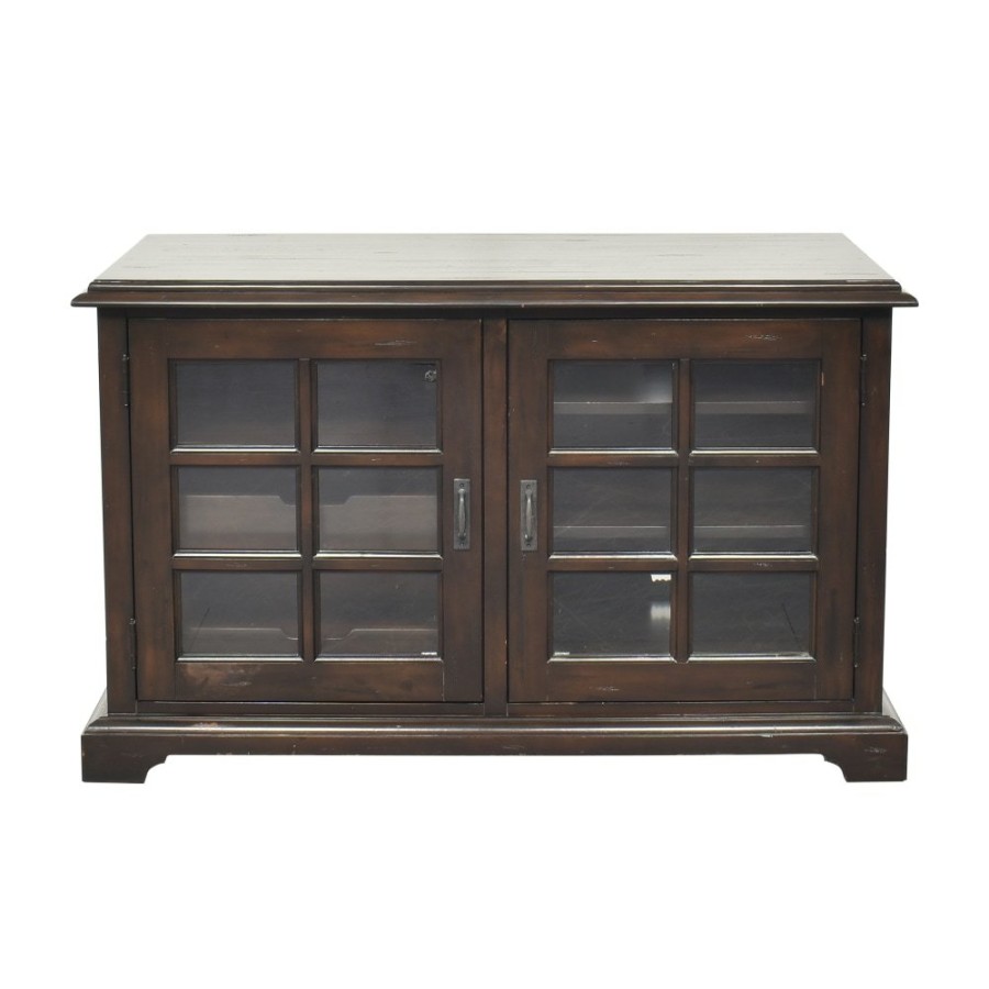 Storage Pottery Barn  | Pottery Barn Holstead Windowpane Media Console