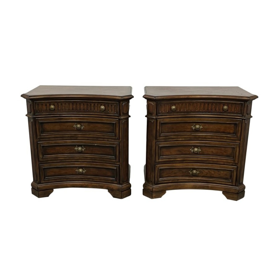 Tables Drexel Heritage  | Drexel Heritage Curved Nightstands