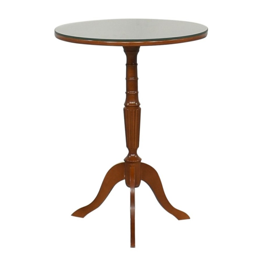 Tables Unknown  | Round Pedestal Side Table