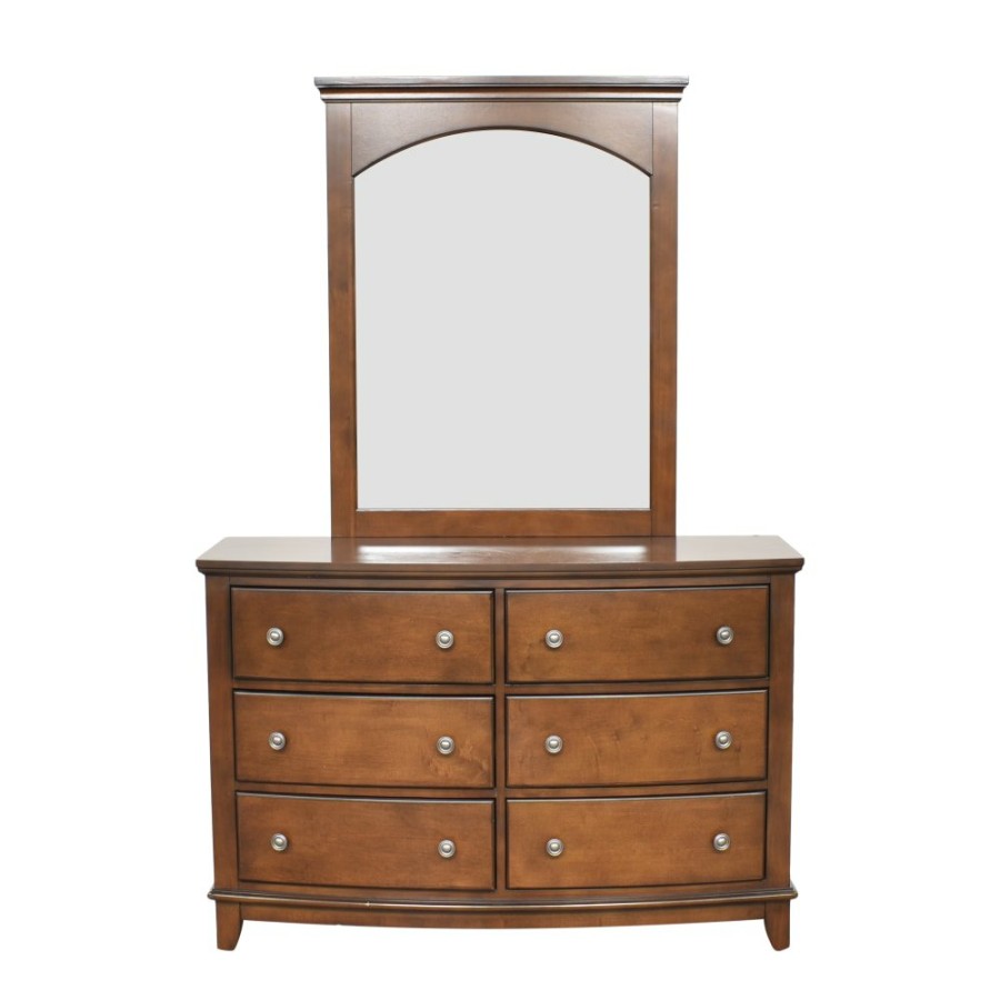 Storage Raymour & Flanigan  | Raymour & Flanigan Kylie Six Drawer Dresser With Mirror