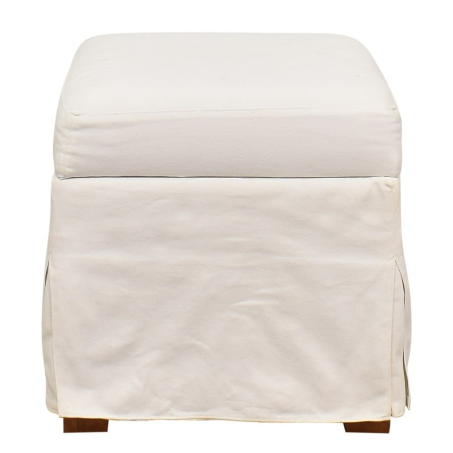 Storage Pottery Barn  | Pottery Barn Slipcovered Storage Ottoman