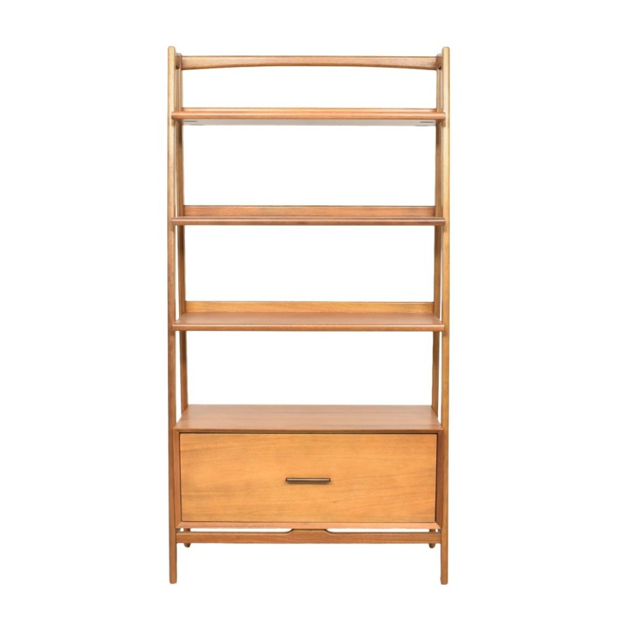 Storage West Elm  | West Elm Mid-Century Bookshelf With Drawer