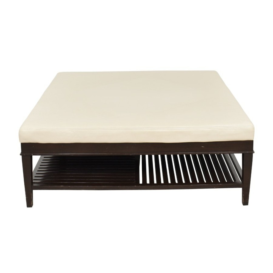 Tables A. Rudin  | A. Rudin Cocktail Ottoman With Slatted Shelf