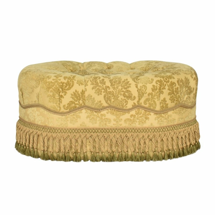 Storage Unknown  | Fringed Oval Ottoman