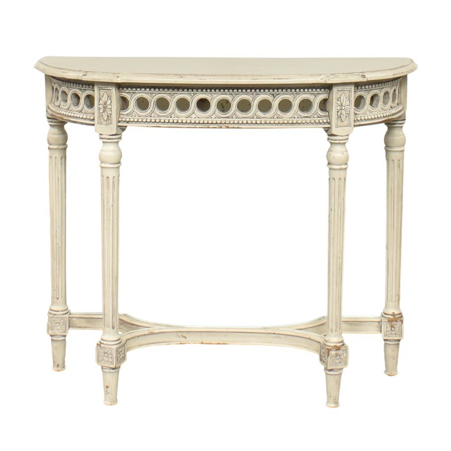 Tables Habersham  | Habersham Demilune Distressed Console Table