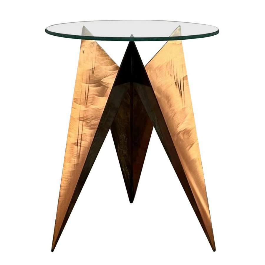 Tables Unknown  | Round Top Sculptural Side Table