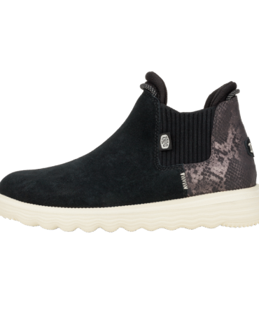 Branson Womens Suede Novelty – Black/Snake