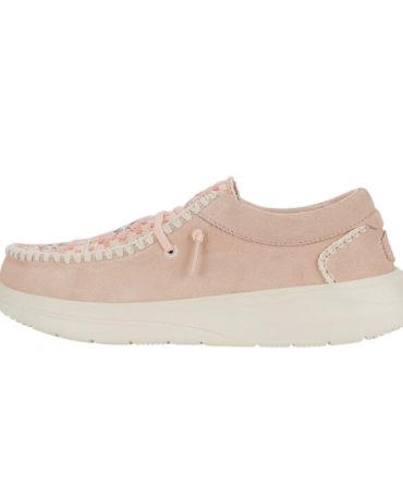 Wendy Comf Suede Crochet – Pale Pink/Multi