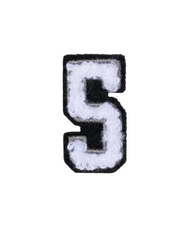 Number 5 Patch – 5 Black/White