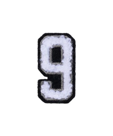Number 9 Patch – 9 Black/White
