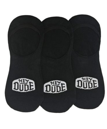 HEYDUDE No Show Sock 3 Pack – Black