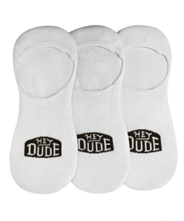 HEYDUDE No Show Sock 3 Pack – White