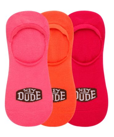 HEYDUDE No Show Sock 3 Pack – Pink Lemonade