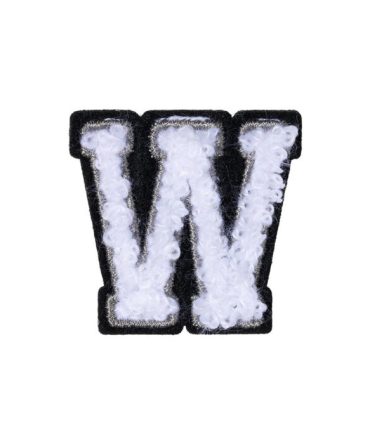 Letter W Patch – W Black/White