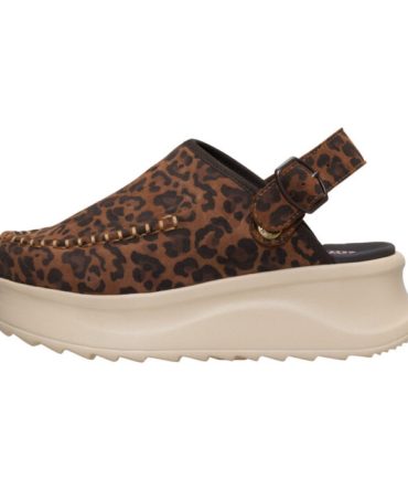 Delray Clog Suede – Brown Leopard