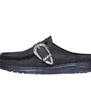 Wendy Slip Buckle Denim – Black/Black