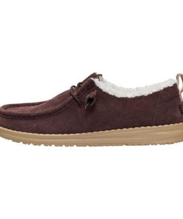 Wendy Suede Shearling – Dark Brown