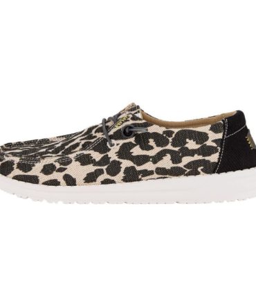 Wendy Leopard Sparkle Wide – Leopard Tan